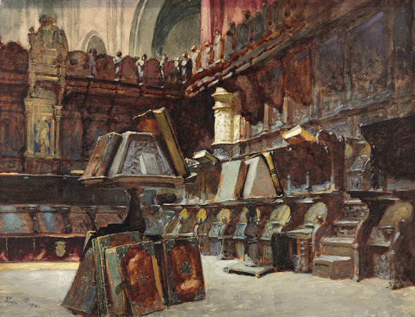 Choir Stalls in a Spanish Cathedral c 1868