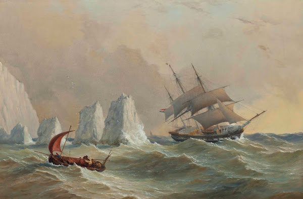 A Dutch Merchantman Passing The Needles 1854