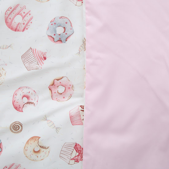 Детское сменное постельное белье 4 эл Twins Satin Limited Donat & Cake розовый