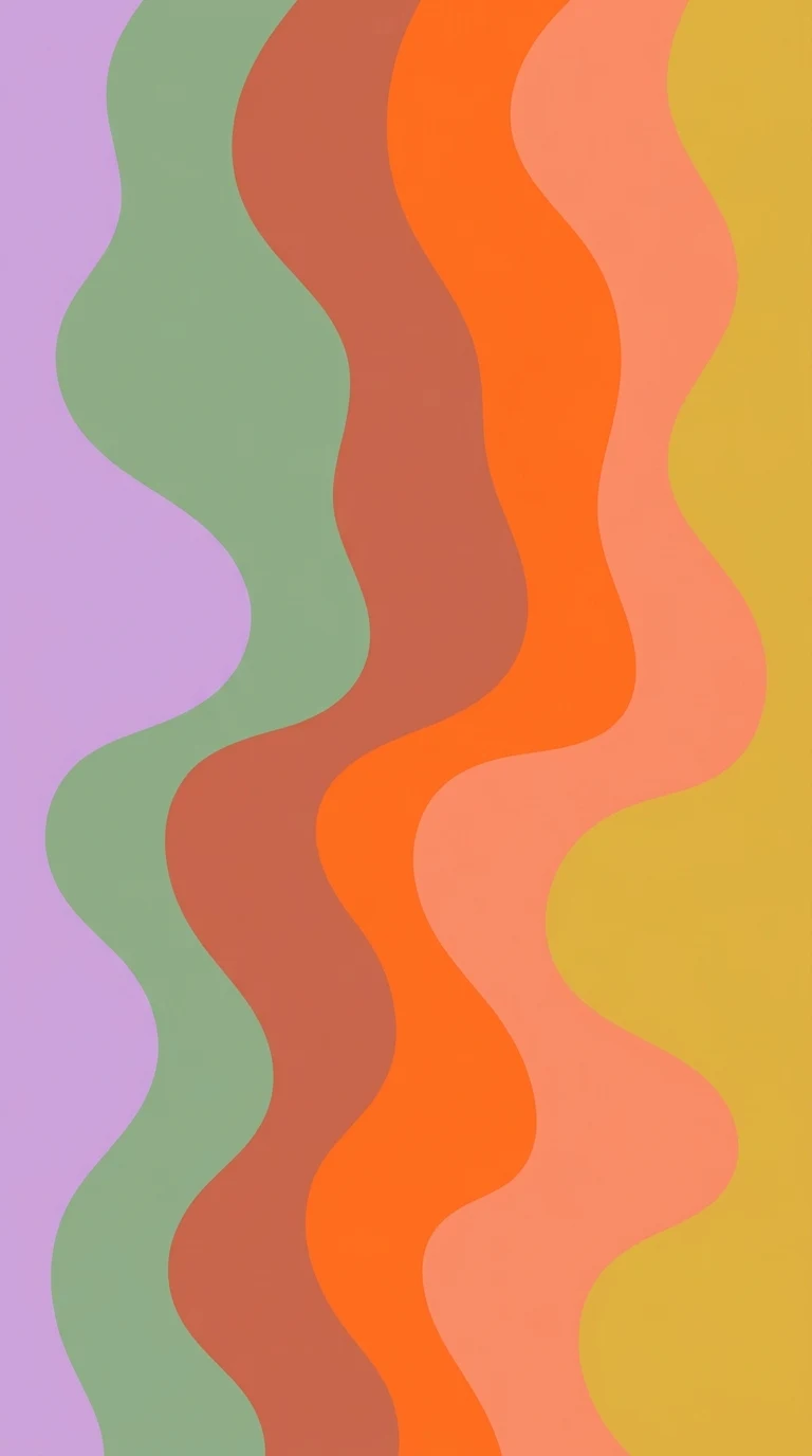 Colorful Vertical Wavy Liquid Stripes Retro Mobile Wallpaper - Free 4K mobile Wallpaper