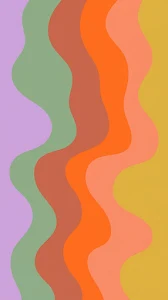 Colorful Vertical Wavy Liquid Stripes Retro Mobile Wallpaper