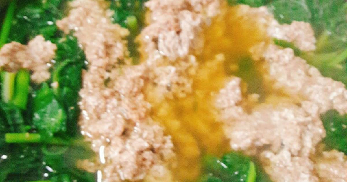 Canh cua mồng tơi