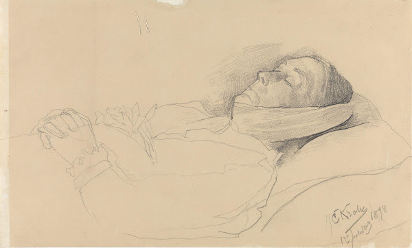 Kvinne på dødsleiet 1898
