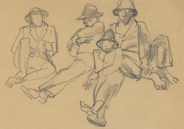 Skica k odpočívajúcim cigánom 1927