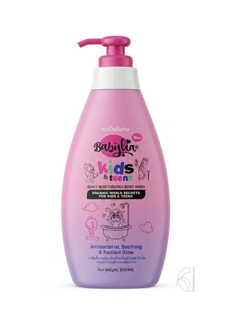 Babylia Kids & Teens Daily Moisturizing Body Wash Antibacterial, Soothing & Radiant Glow