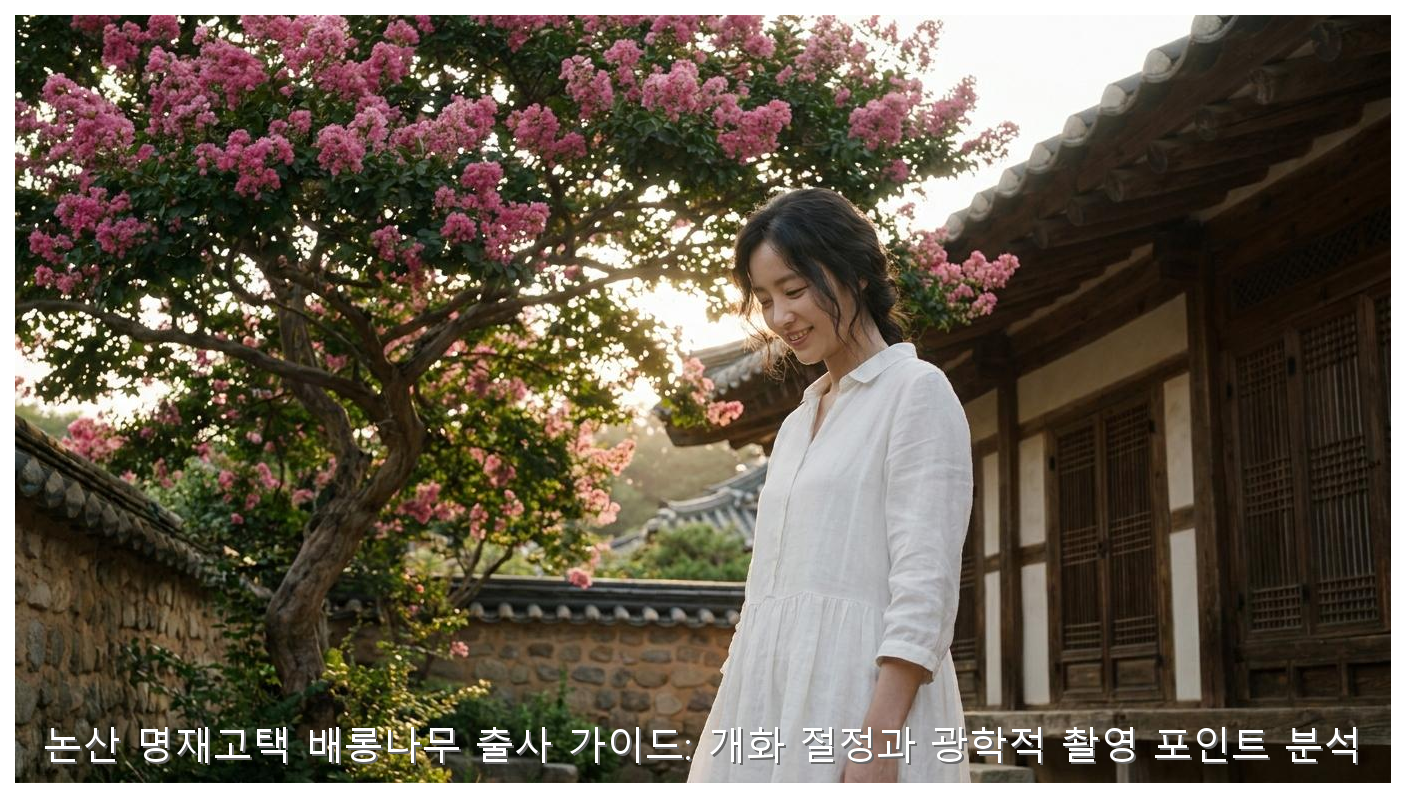 논산 명재고택 배롱나무 출사 가이드: 개화 절정과 광학적 촬영 포인트 분석 핵심 안내 및 분석 인포그래픽 (8)