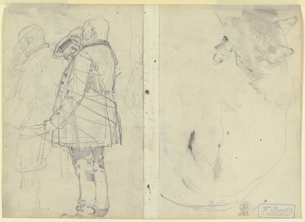 Dog and figures