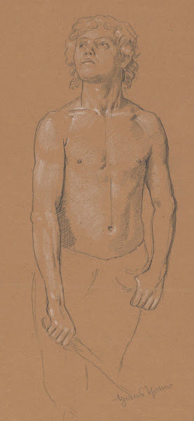 Study of a Semi Nude Young Man with a Sword in His Left Hand 1915
