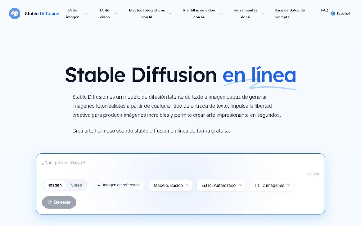 Captura de Stable Diffusion Online