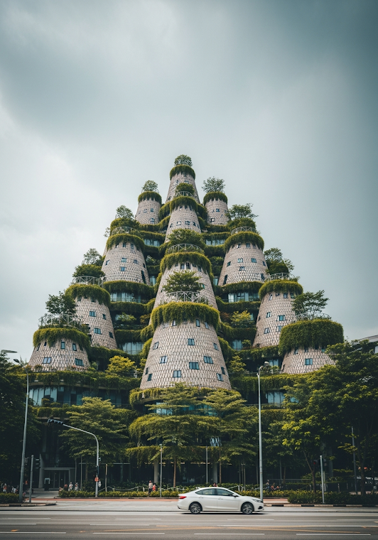 Nanyang Learning Hub Car Cloudy