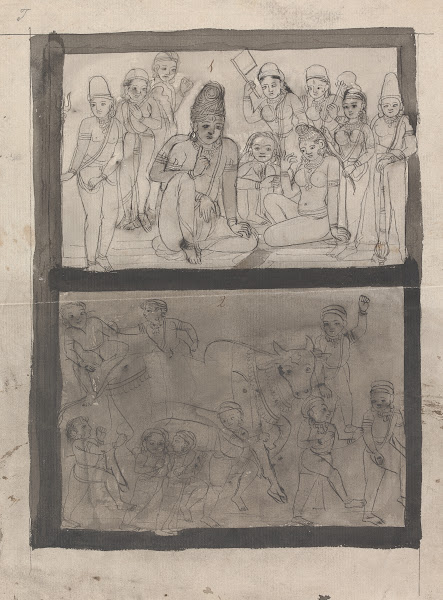 Mahadeva and Parvati Playing Chaupar