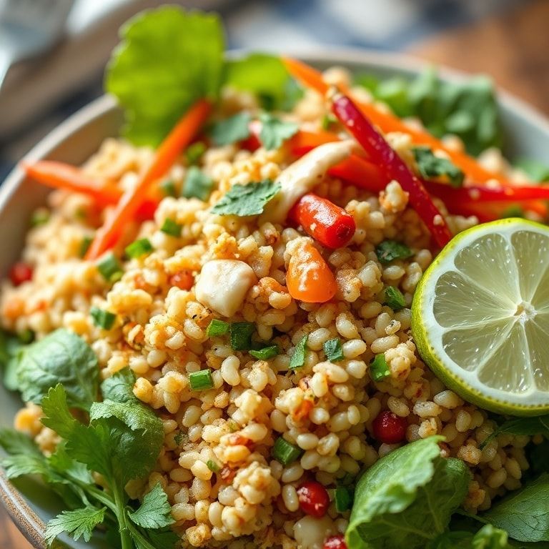Easy Thai Quinoa Salad with Crunchy Veggies and Lime Dressing – Quick, Fresh, & Protein‑Packed