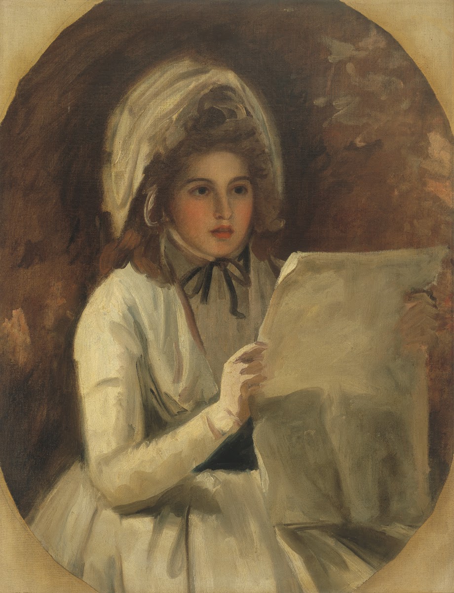 Lady Hamilton as Serena Reading a Newspaper