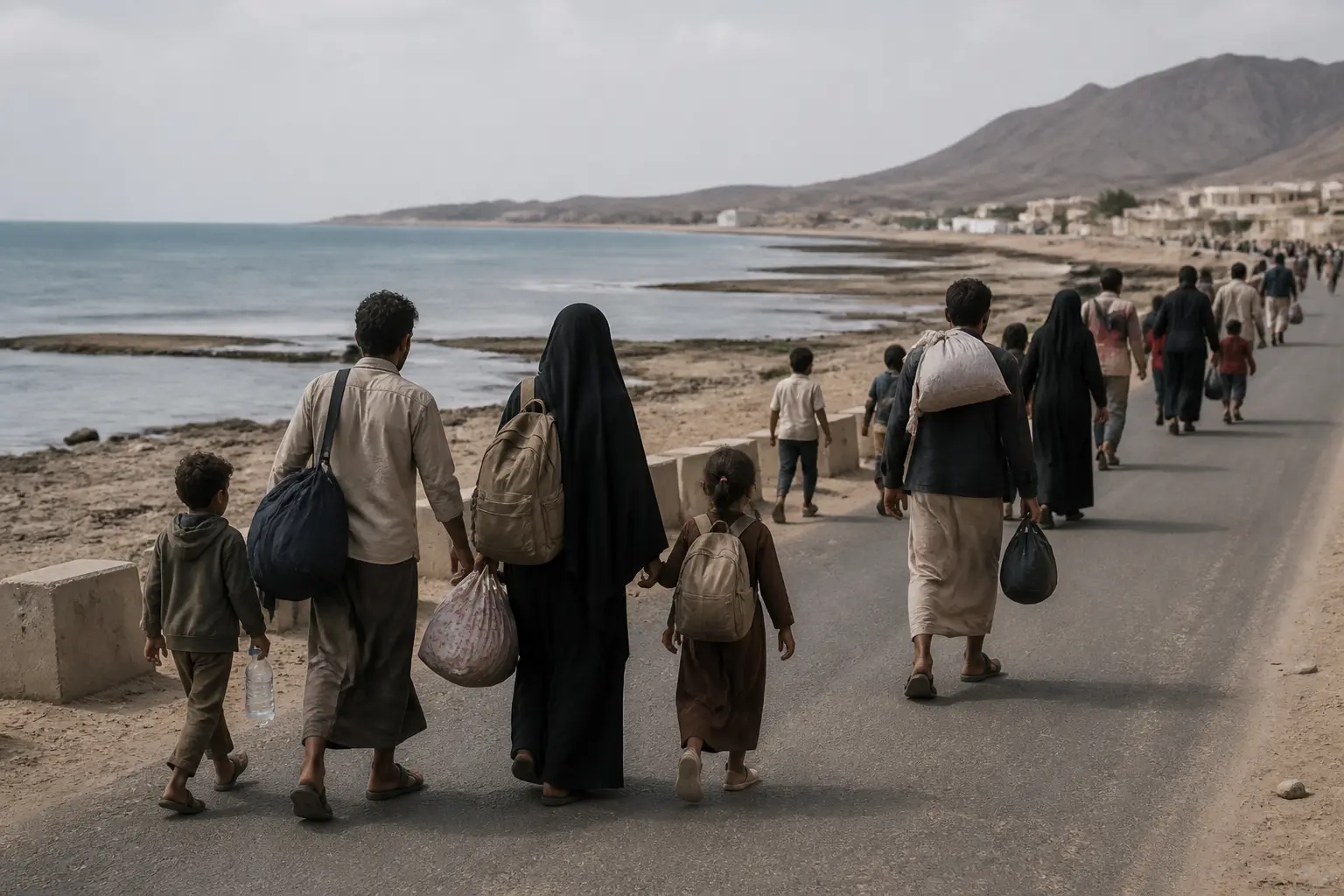 Editorial image for Yemeni civilians flee as Houthi forces advance along Red Sea coast