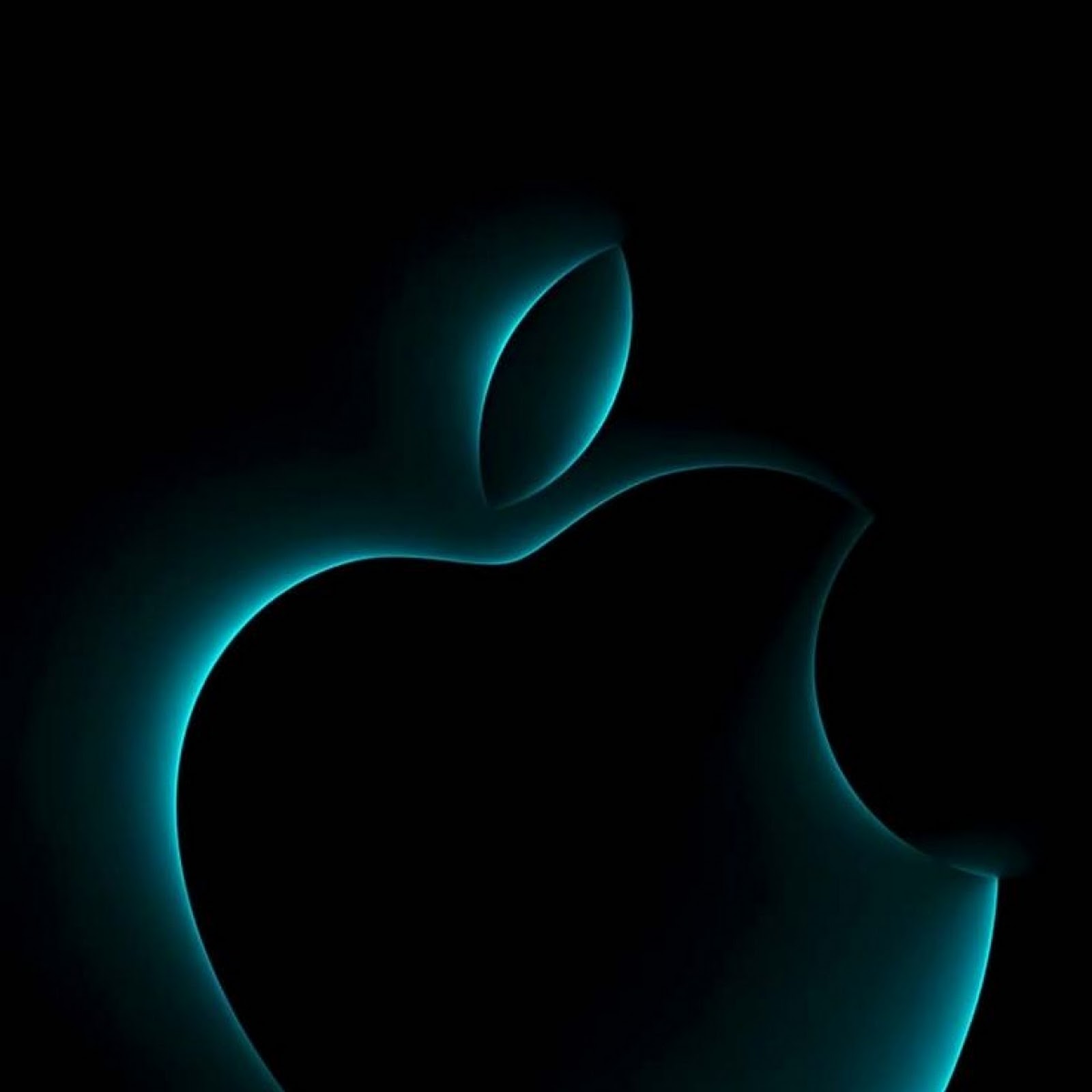 Download Glowing Apple Logo Wallpaper Full HD iPhone