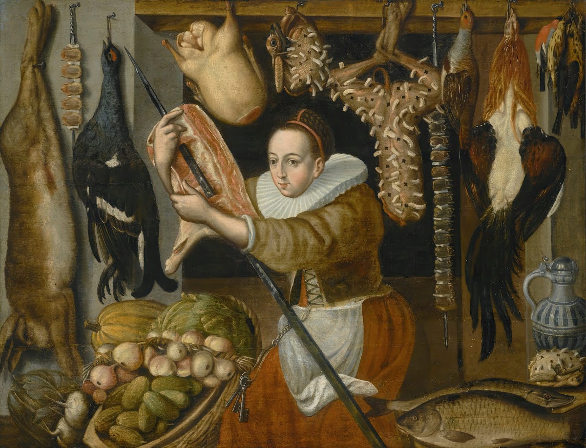AStill Life Of A Larder With A Maid 17th century