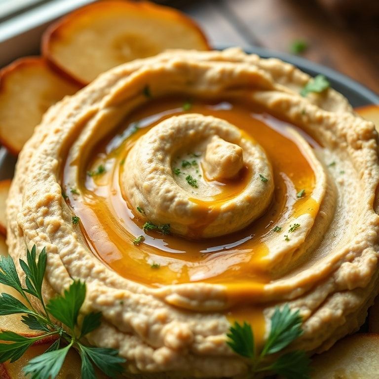 Wild Garlic Chickpea Hummus Recipe – Easy Creamy Dip for Any Occasion finished