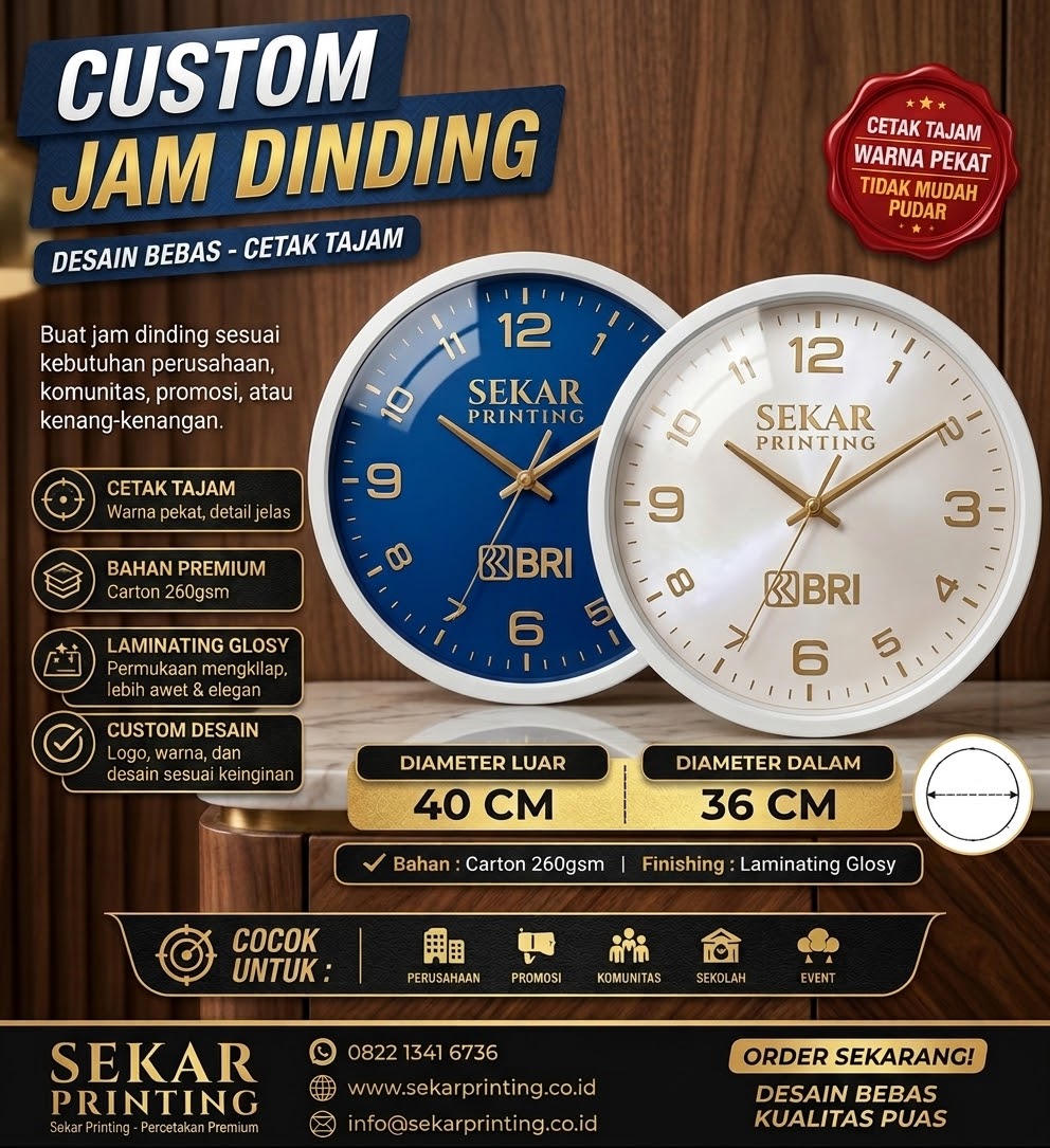 Jam Dinding — Sekar Printing