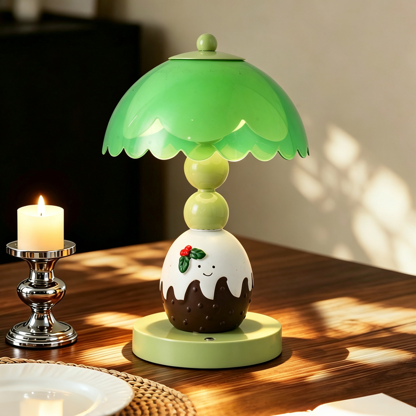 Cake-shaped table lamp, cute design