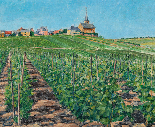 View Of A French Winemaking Village