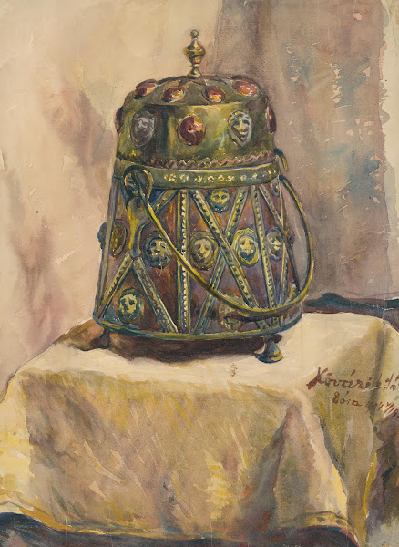Štúdia ozdobnej kovovej nádoby 1904