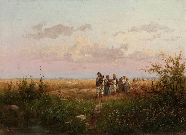 Harvesters returning from the fields 1881