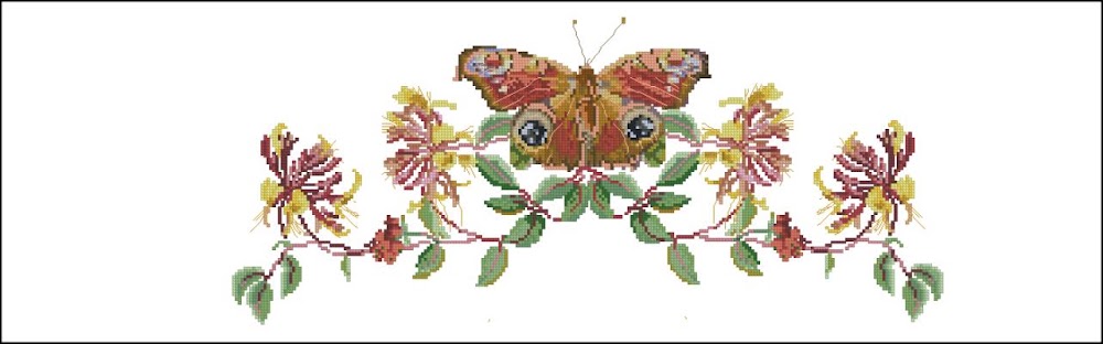 CMP 130074 Butterfly And Honeysuckle