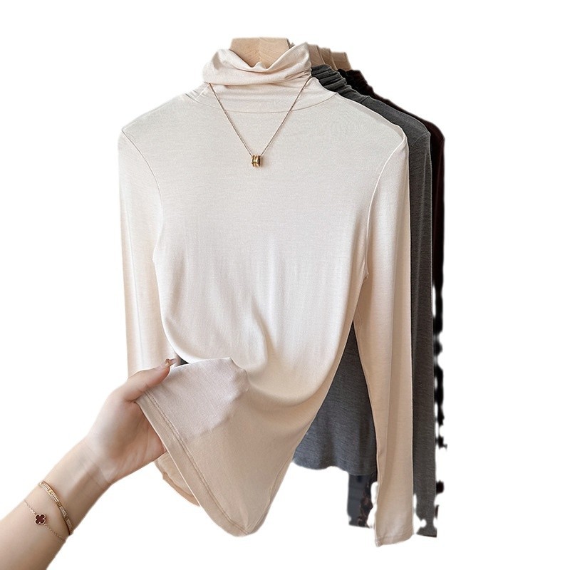 Women's silk base layer top, lined