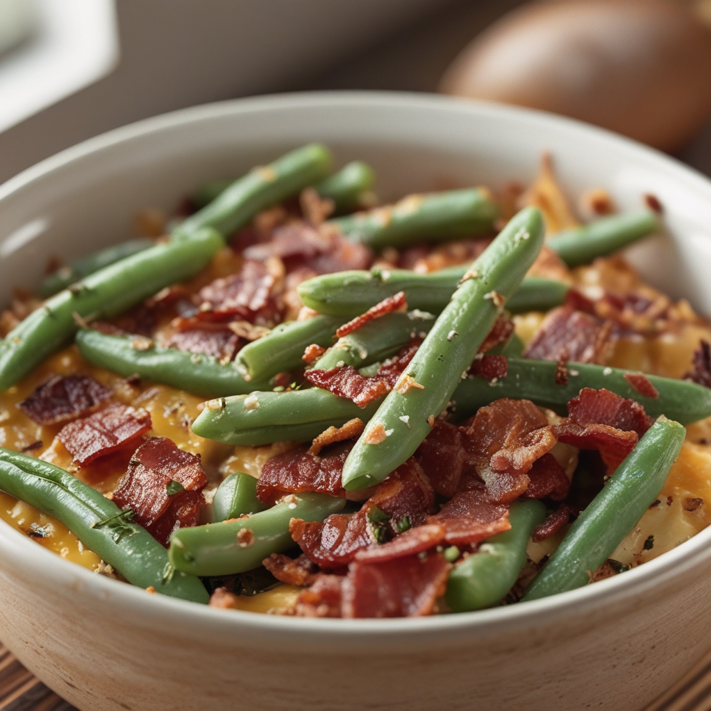 Bacon Loaded Green Bean Casserole – Easy & Delicious Comfort Food Recipe