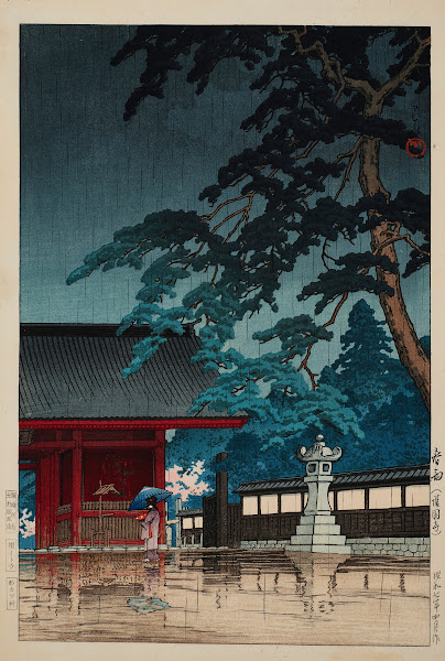 Spring rain at the Gokokuji Temple 1932