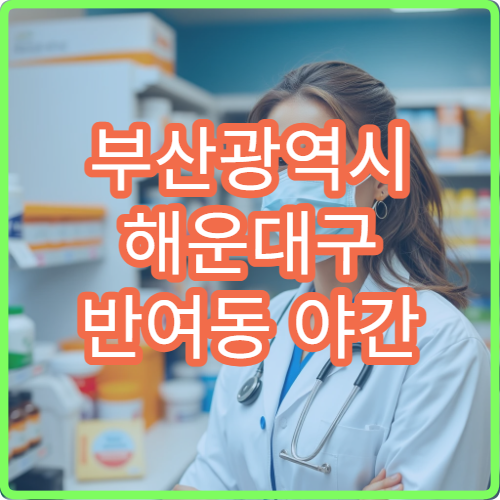 부산광역시 해운대구 반여동 야간 문 여는 약국 정리