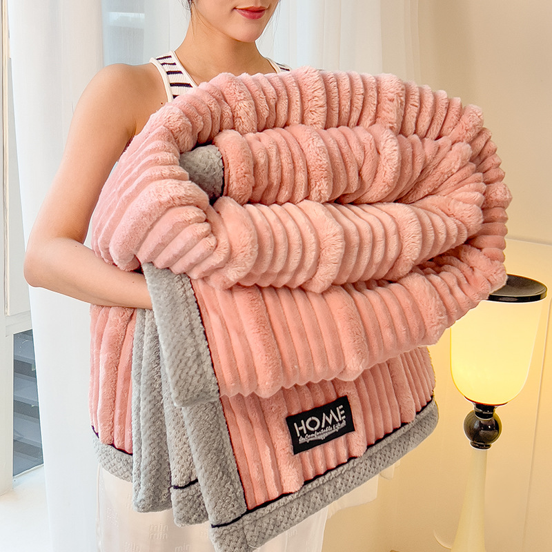 Doppelseitige Fleece-Decke, leicht und warm