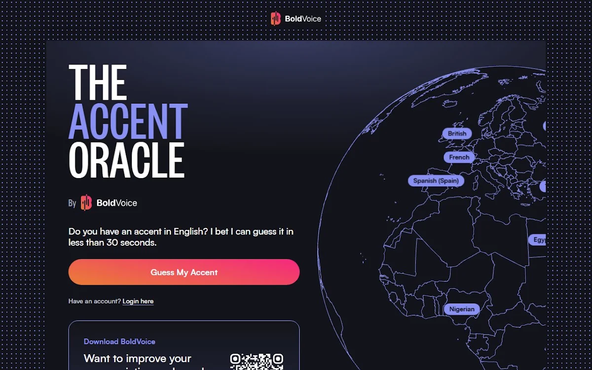 Captura de BoldVoice Accent Oracle