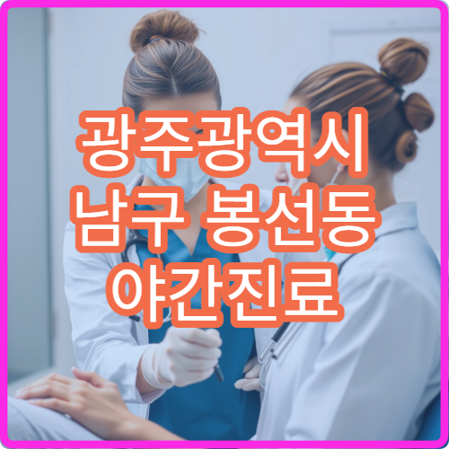 광주광역시 남구 봉선동 야간진료 이비인후과, 코골이·비염 치료