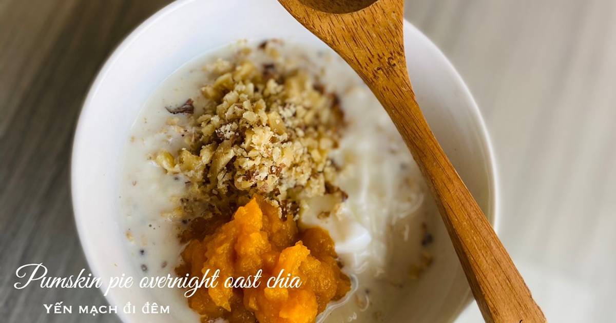 Pumskin pie overnight oast chia - ăn dặm