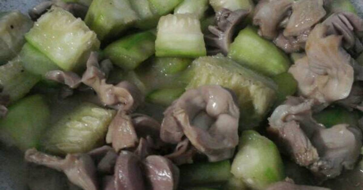 Mướp xào mề gà