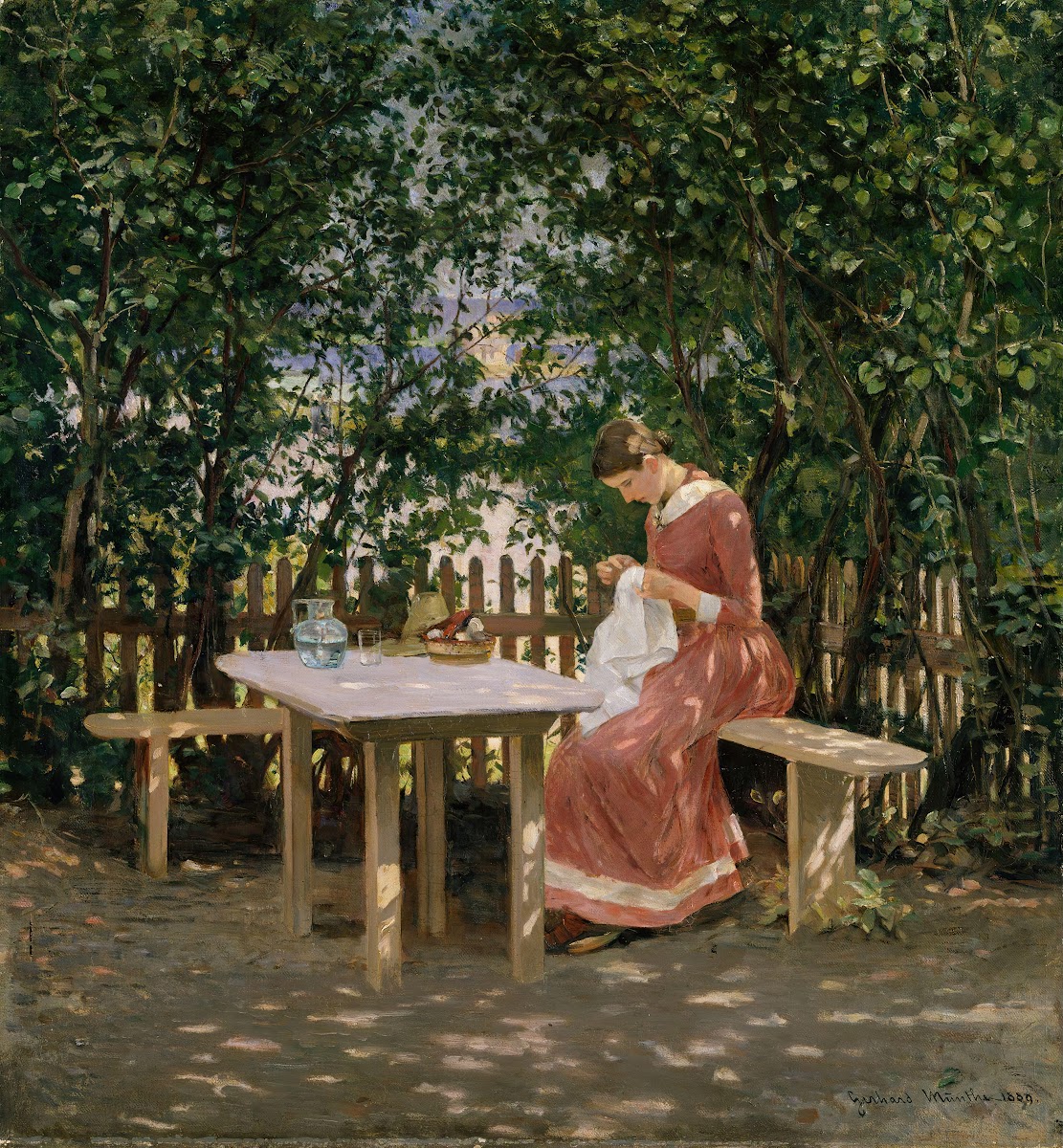 The Artists Wife in the Arbour other 1889