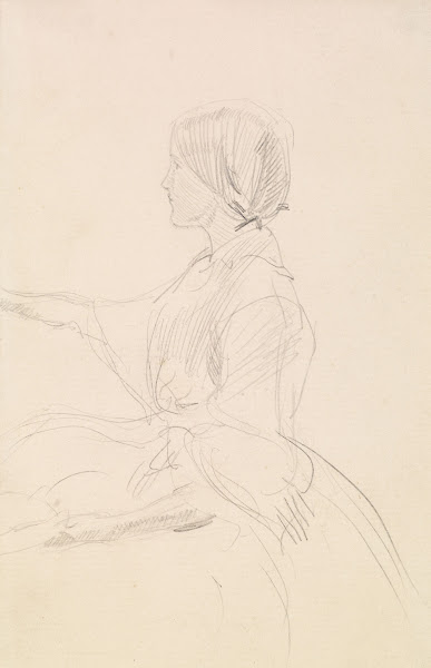 Tennysons The Grandmothers Apology  Girl Seated on Floor 1859