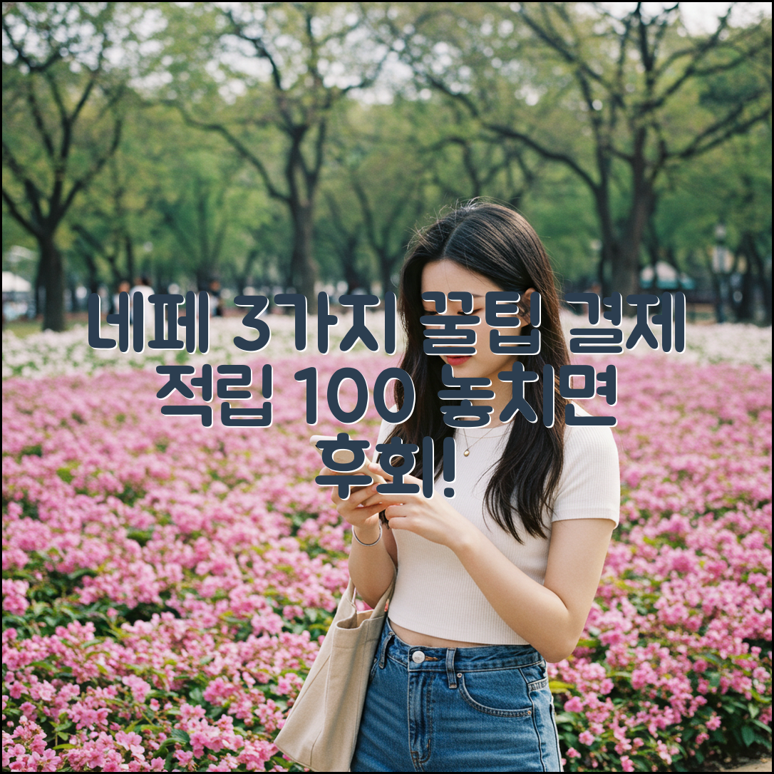 네이버페이 3가지 꿀팁: 결제 적립 100% 활용법