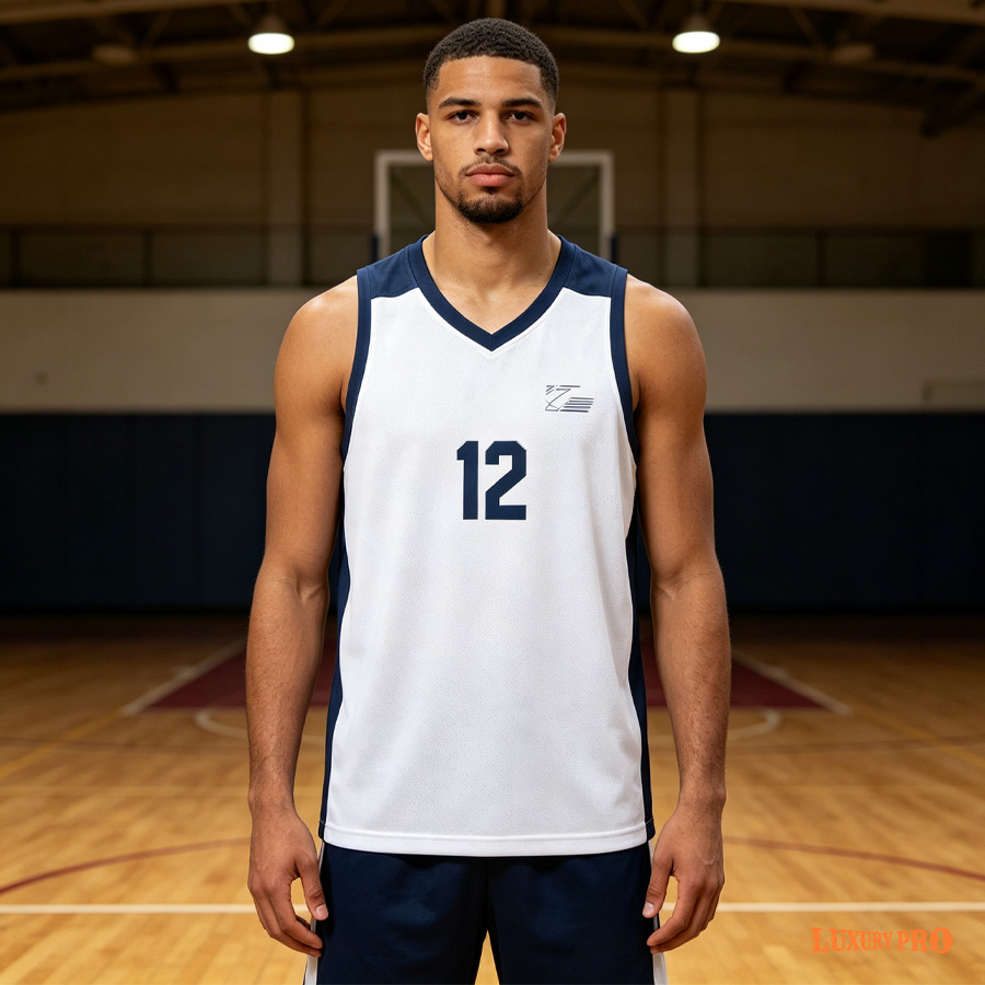 AOP MEG V Neck Basketball Jersey