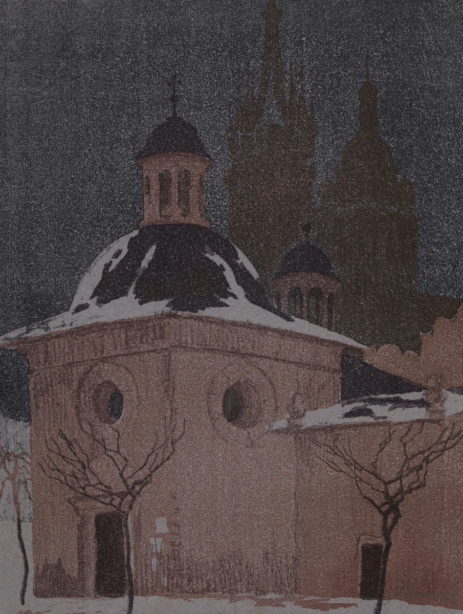 Kościół św Wojciecha w nocy 1909