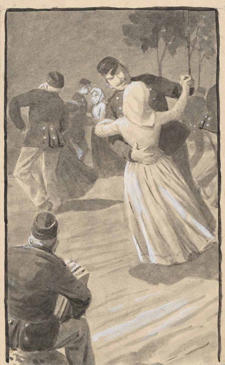Couple dancing 1891