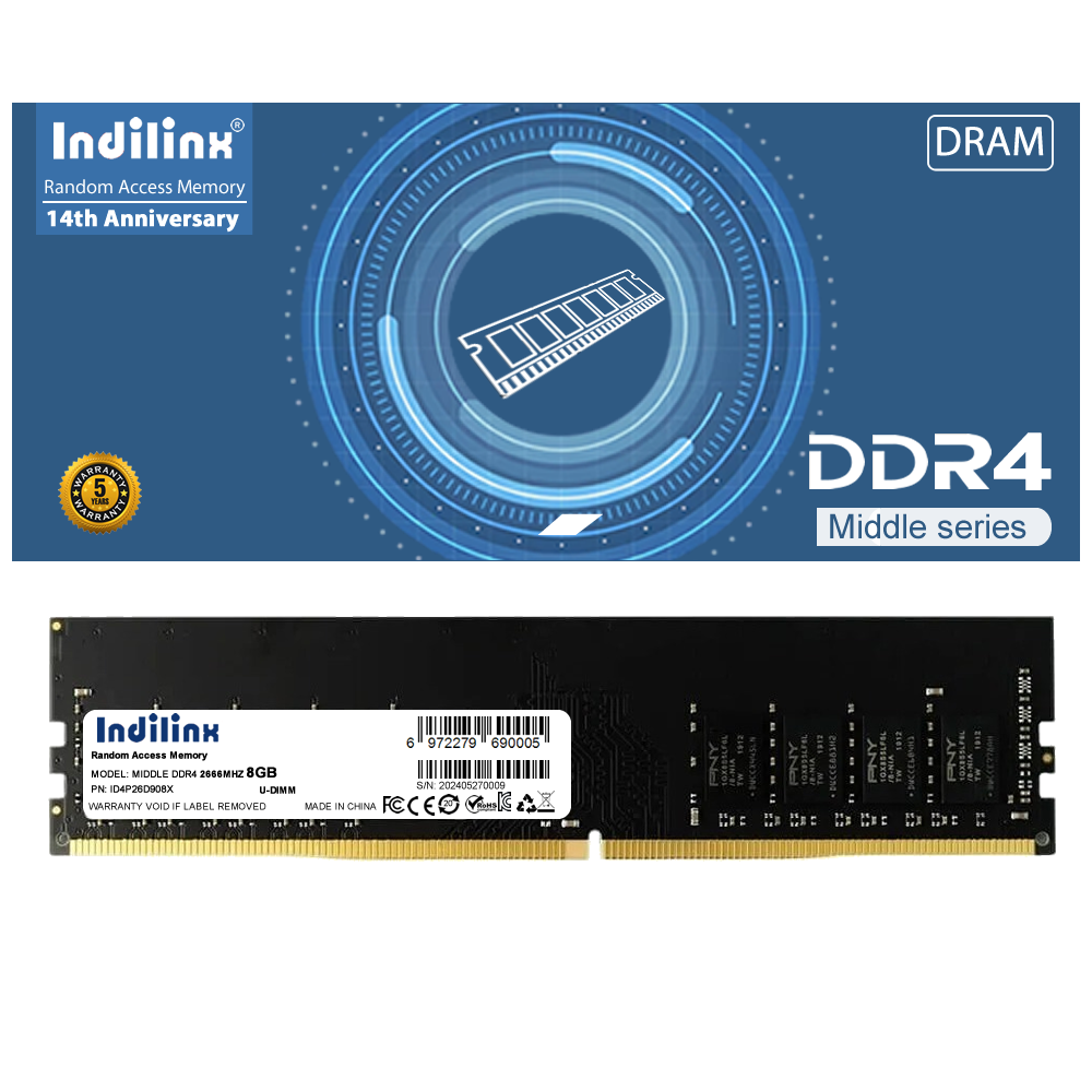 MEMORIA RAM INDILINX 8GB 3200MT SENCILLA (UNA CON DEFECTO)