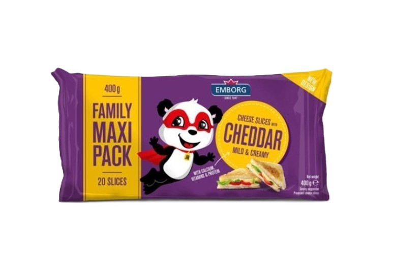 Emborg Junior Mild Cheddar Cheese Slice 20'S 400G