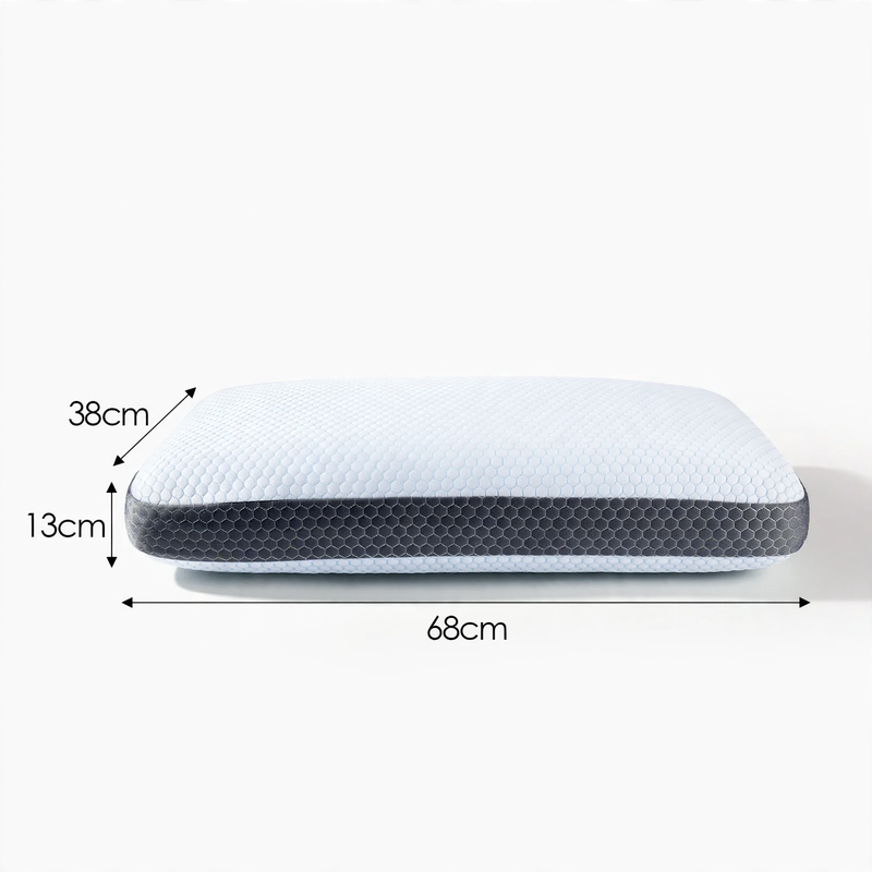 Innerspring pillow with memory foam, rectangular