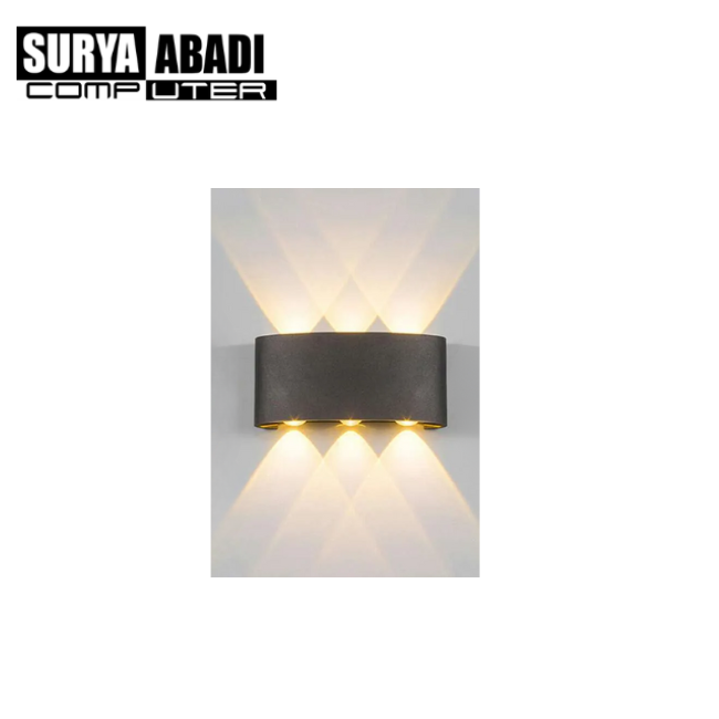 LAMPU DINDING TEMPEL HIAS KOTAK 2 ARAH 6 W 