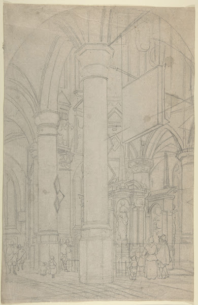 Interior of the New Church in Delft with the Tomb of William the Silent early 19