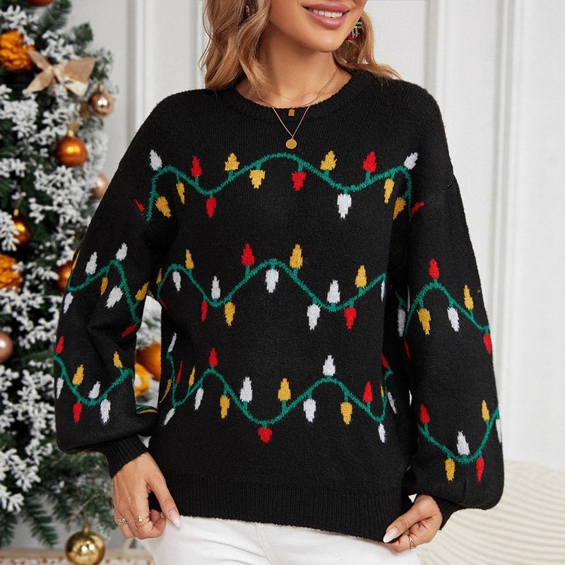 Women's Christmas Sweater with 3D Effect