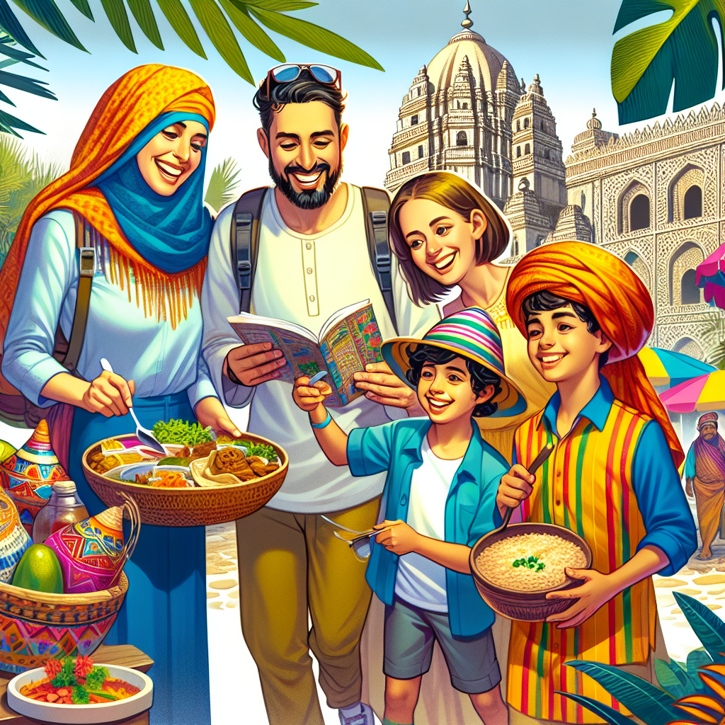 Família se divertindo em um destino de viagem