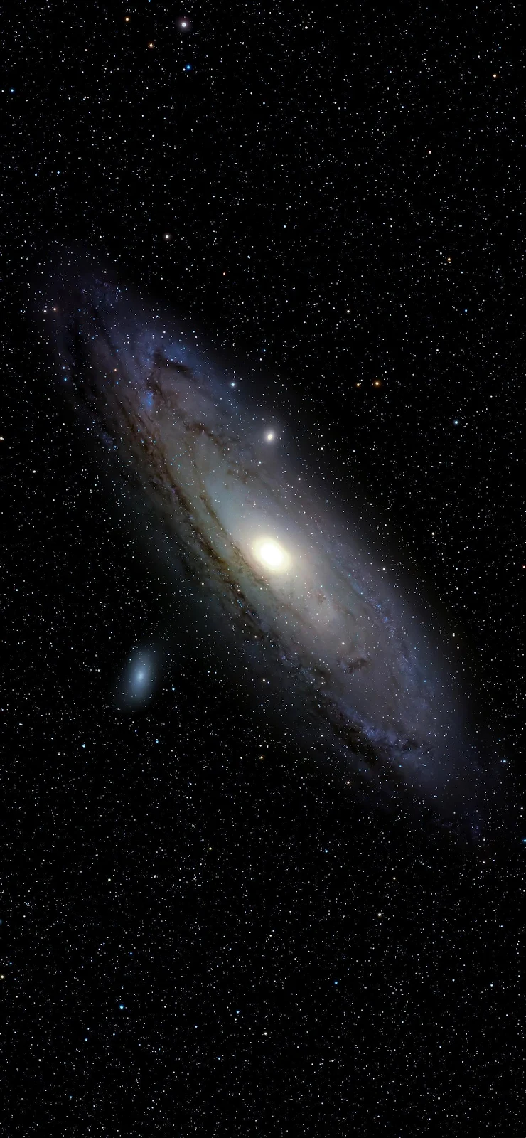 The Andromeda Spiral Galaxy - Astrophotography Full HD iPhone Wallpaper (1284x2778)